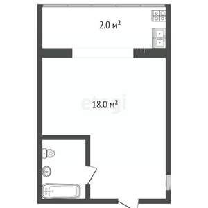 Студия квартира, вторичка, 18м2, 1/5 этаж