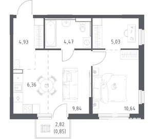 1-к квартира, вторичка, 42м2, 10/17 этаж