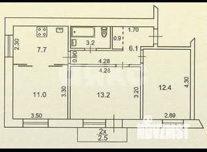 3-к квартира, вторичка, 55м2, 8/9 этаж