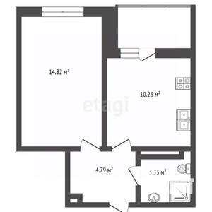 1-к квартира, вторичка, 35м2, 6/9 этаж
