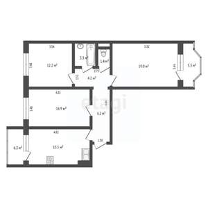 3-к квартира, вторичка, 90м2, 7/10 этаж