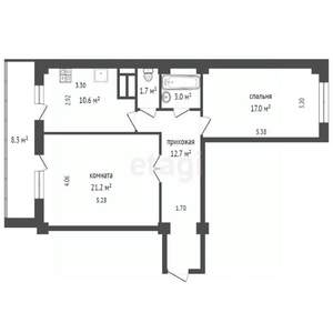 2-к квартира, вторичка, 75м2, 2/20 этаж