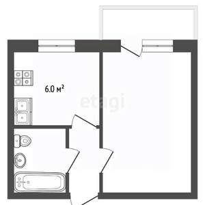 1-к квартира, вторичка, 32м2, 5/9 этаж