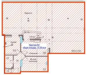 2-к квартира, вторичка, 92м2, 3/24 этаж