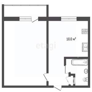 1-к квартира, вторичка, 41м2, 6/10 этаж