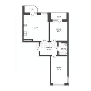 2-к квартира, вторичка, 62м2, 10/24 этаж