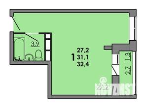 Студия квартира, вторичка, 32м2, 4/16 этаж