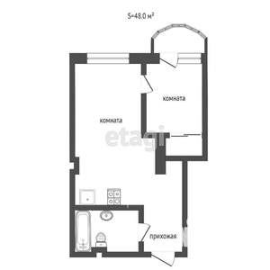 2-к квартира, вторичка, 57м2, 19/25 этаж