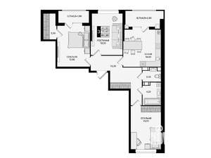 3-к квартира, вторичка, 83м2, 8/20 этаж