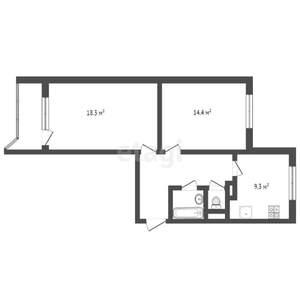 2-к квартира, вторичка, 59м2, 7/9 этаж