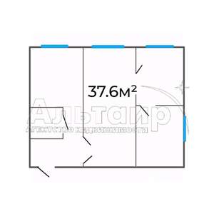 2-к квартира, вторичка, 37м2, 2/3 этаж