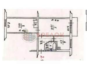 2-к квартира, вторичка, 48м2, 2/5 этаж
