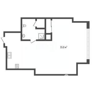Студия квартира, вторичка, 35м2, 6/8 этаж