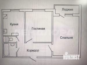 2-к квартира, вторичка, 53м2, 8/10 этаж