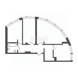3-к квартира, вторичка, 102м2, 4/30 этаж