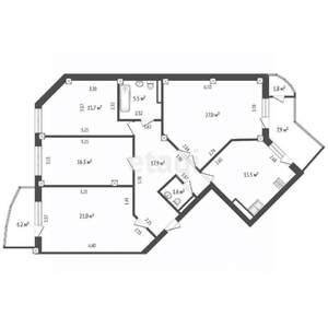 4-к квартира, вторичка, 135м2, 11/15 этаж