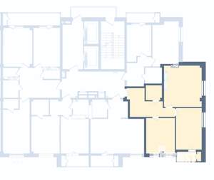 3-к квартира, сданный дом, 72м2, 12/19 этаж