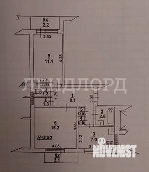 2-к квартира, вторичка, 54м2, 2/10 этаж