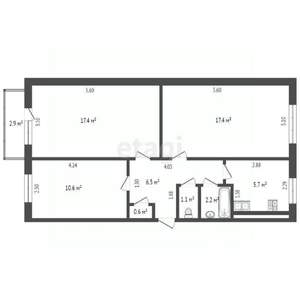 3-к квартира, вторичка, 48м2, 1/5 этаж