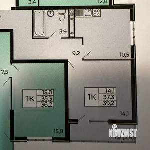 1-к квартира, вторичка, 39м2, 14/16 этаж