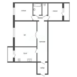 3-к квартира, вторичка, 63м2, 4/9 этаж
