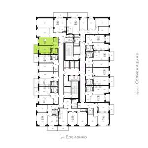 1-к квартира, вторичка, 41м2, 18/24 этаж