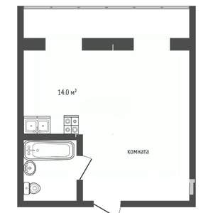 1-к квартира, вторичка, 39м2, 5/6 этаж