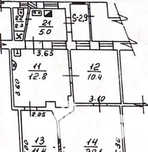 4-к квартира, вторичка, 65м2, 2/2 этаж