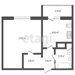 1-к квартира, вторичка, 38м2, 11/18 этаж