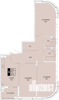 3-к квартира, вторичка, 93м2, 8/24 этаж