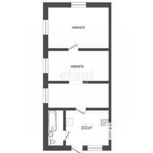 2-к квартира, вторичка, 40м2, 2/2 этаж