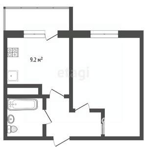 1-к квартира, вторичка, 38м2, 2/20 этаж