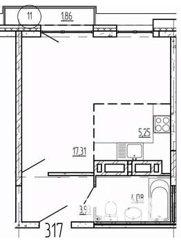Студия квартира, вторичка, 32м2, 13/24 этаж