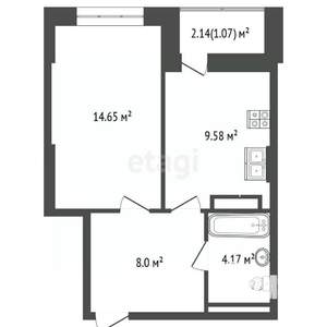 1-к квартира, вторичка, 37м2, 7/22 этаж