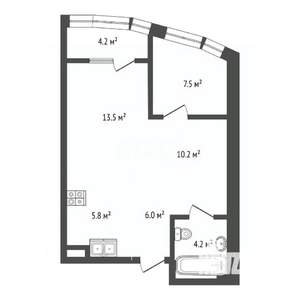 1-к квартира, вторичка, 40м2, 5/30 этаж