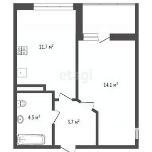 1-к квартира, вторичка, 36м2, 16/24 этаж