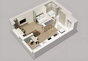 1-к квартира, вторичка, 42м2, 7/11 этаж