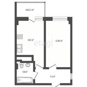 1-к квартира, вторичка, 33м2, 4/24 этаж