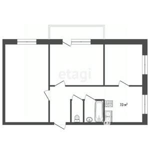 3-к квартира, вторичка, 54м2, 7/9 этаж