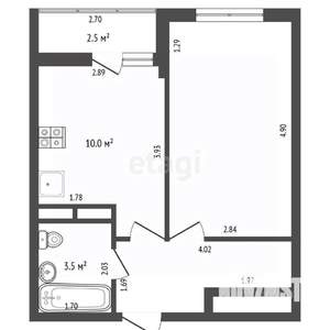 1-к квартира, вторичка, 34м2, 20/25 этаж
