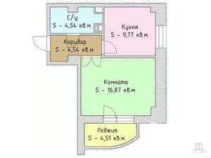 1-к квартира, вторичка, 36м2, 4/23 этаж