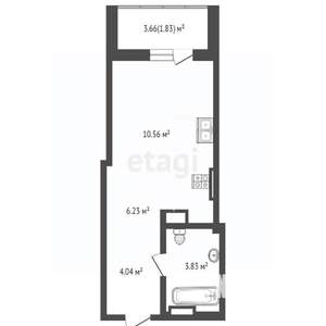 Студия квартира, вторичка, 31м2, 4/10 этаж