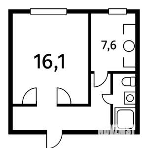 1-к квартира, вторичка, 36м2, 4/10 этаж