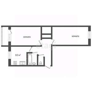 2-к квартира, вторичка, 47м2, 5/5 этаж