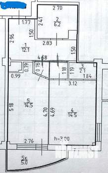 1-к квартира, вторичка, 49м2, 3/19 этаж