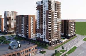 1-к квартира, строящийся дом, 39м2, 13/18 этаж