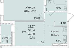 2-к квартира, вторичка, 39м2, 10/20 этаж