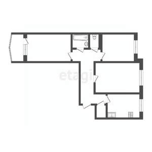 3-к квартира, вторичка, 64м2, 8/9 этаж