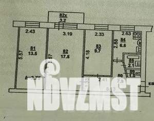 3-к квартира, вторичка, 59м2, 5/5 этаж