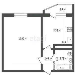 1-к квартира, вторичка, 36м2, 16/20 этаж
